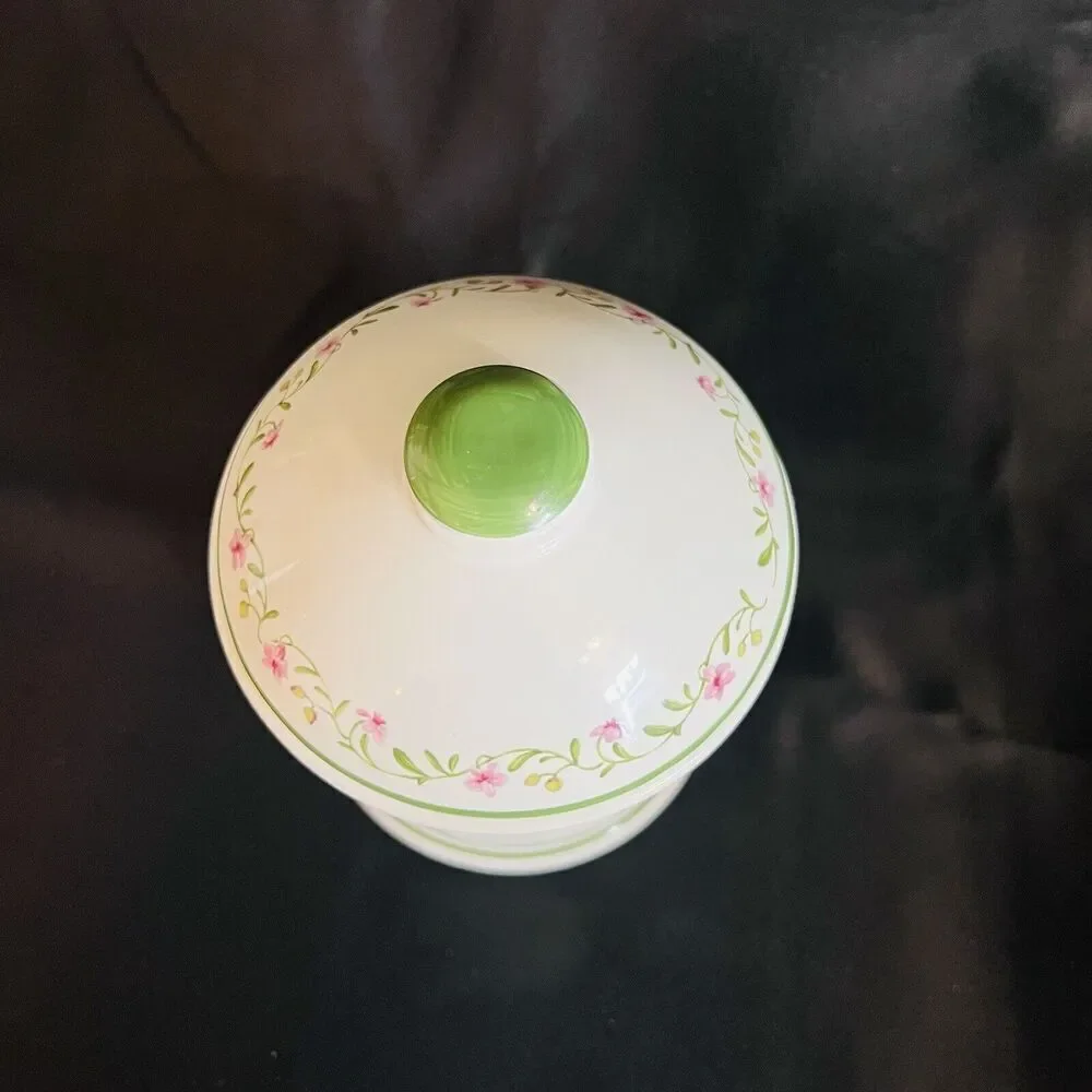 Vintage Williams Sonoma RB Bernarda Portugal Botanical Canister Jar With Lid